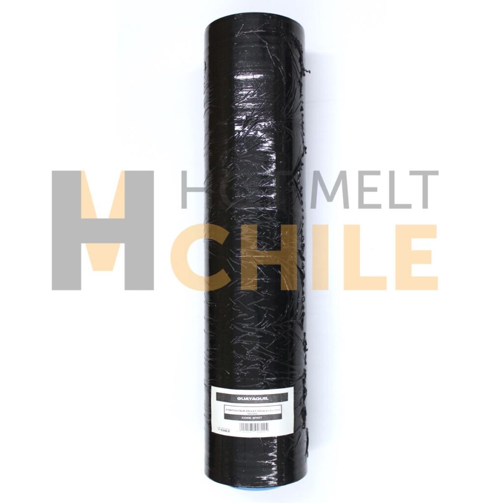 Stretch film negro borde suave 2kg neto